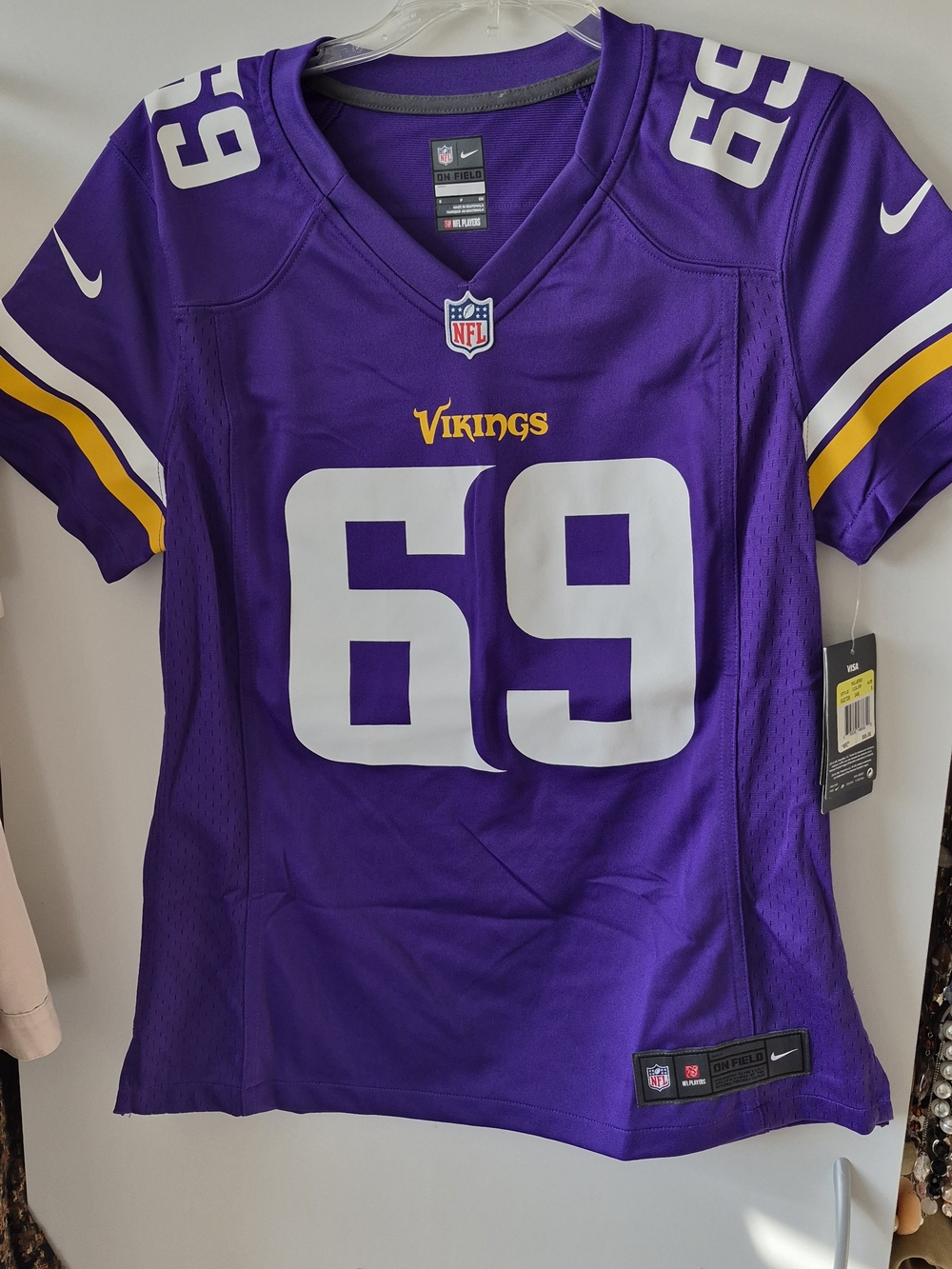 Nike Women's Minnesota Vikings Purple #69 Jersey with White & Gold Accents Sz S
